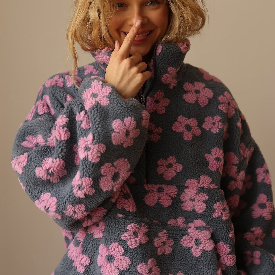 Daisy - Boho Kwiatowy Sweter Fleece