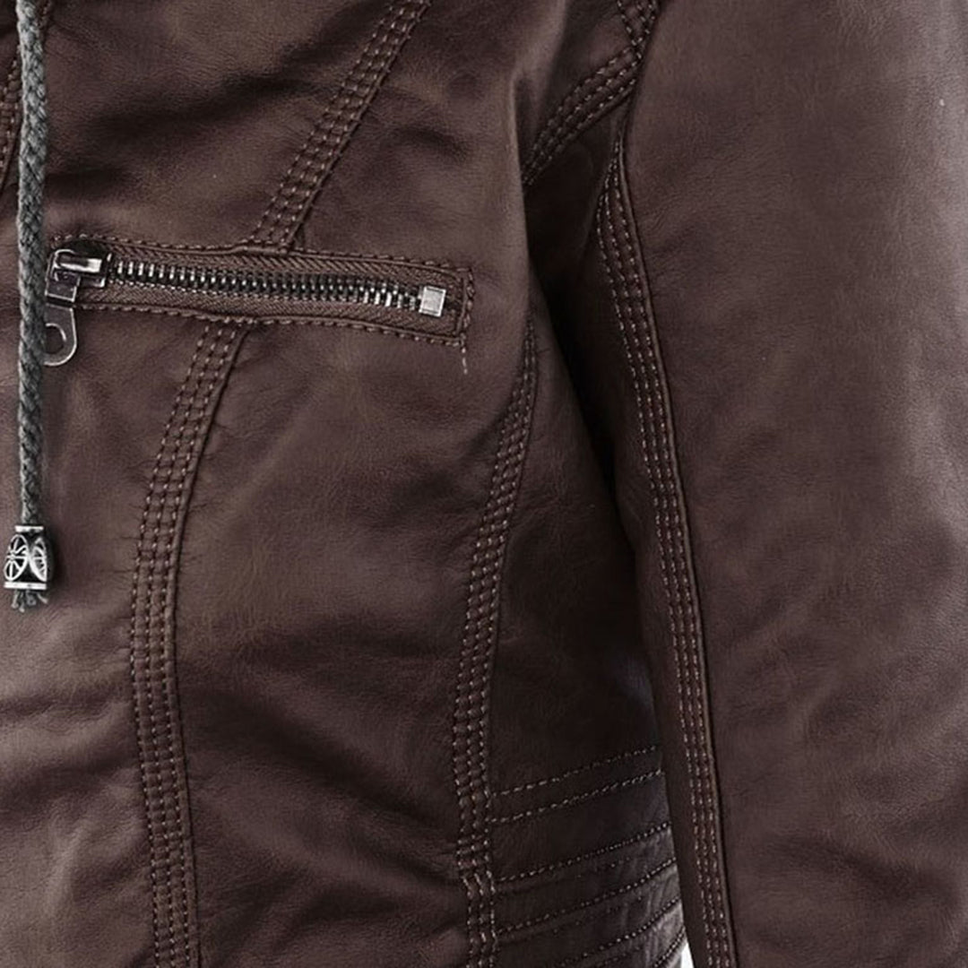 Hanna ™ | Solidna i elegancka kurtka skórzana